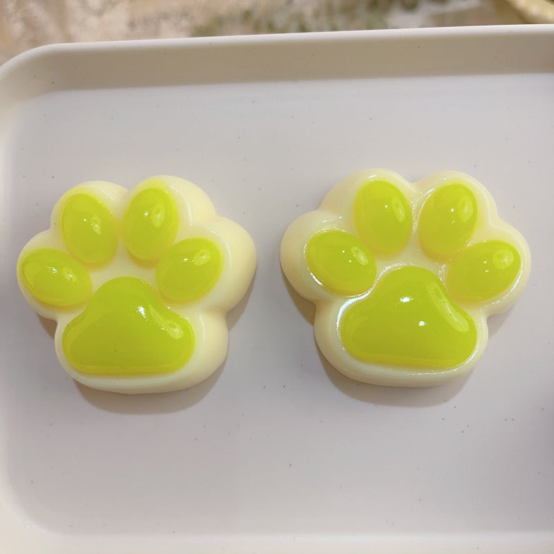 Cute Cat Paw Soft Toy, TPU Slow Rebound Desktop Decompression Toy, Squeezed Toy for Office And Home, Students And Adults, Mixed Colors, Fun Novelty Funny Toys, Valentine'S Day Gifts