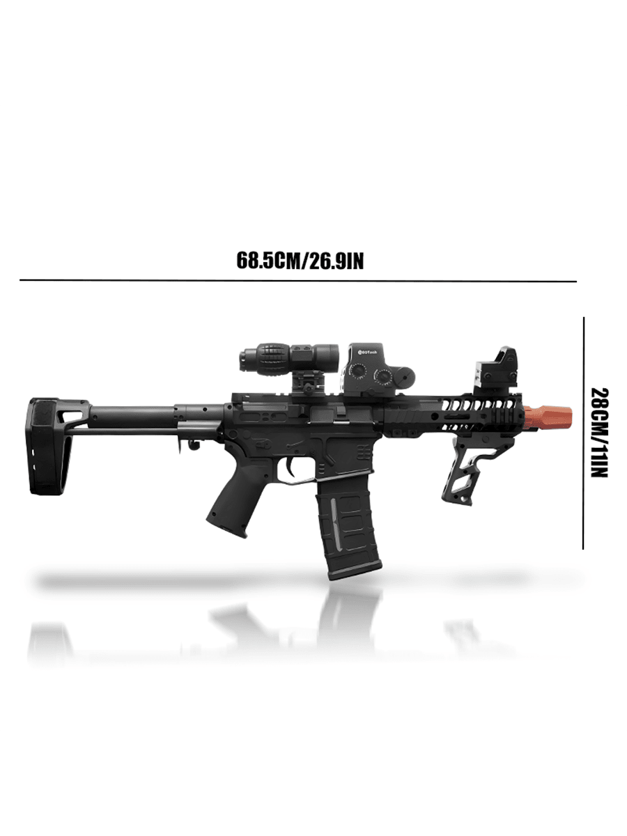 SLR Electric Gel Ball Gun 7.4v High-Speed Continuous Shooting Upgraded Version Highly Assembled Toys, Manual/Automatic Continuous Shooting Dual Mode And Linkage Effect Does Not Include Bullets,Children's Gifts, Holiday Gifts,Outdoor Activity Toys. Black