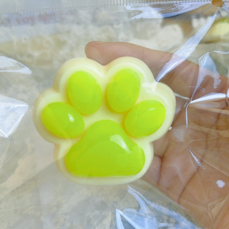 Cute Cat Paw Soft Toy, TPU Slow Rebound Desktop Decompression Toy, Squeezed Toy for Office And Home, Students And Adults, Mixed Colors, Fun Novelty Funny Toys, Valentine'S Day Gifts