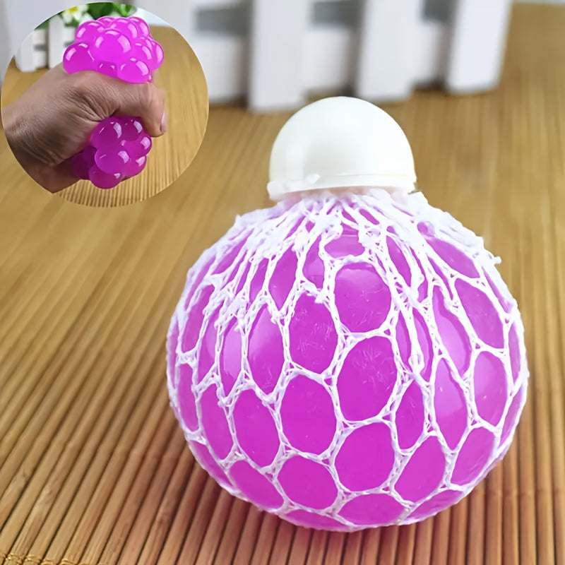 Fei Rui Rainbow Grape Squeeze Ball, Mixed Color, Thermoplastic Polyurethane, Uncharged, Creative, for Stress Relief, with Christmas & Halloween Gifts