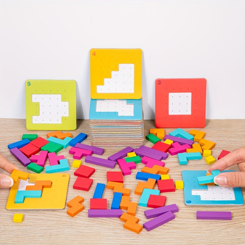 Quick Interactive Geometric Jigsaw Puzzle Toy Educational Tabletop Game Teaching Aids Christmas Gift for Quick Battle
