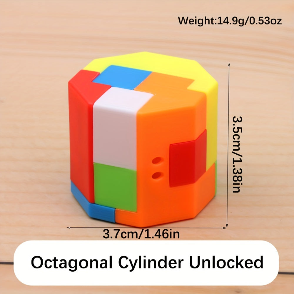 10-Piece Challenging Mind Games Puzzle Set - Durable Plastic Interlocks for IQ Boost & Logic Practice - Fun Fidget Toy with Exciting Random Designs for Pastime