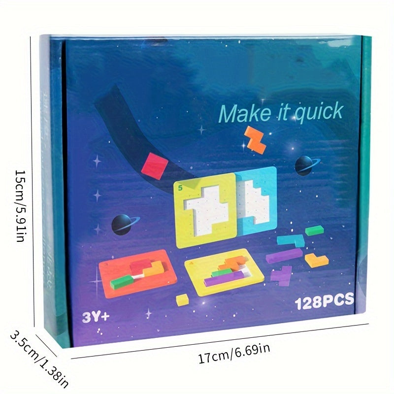 Quick Interactive Geometric Jigsaw Puzzle Toy Educational Tabletop Game Teaching Aids Christmas Gift for Quick Battle