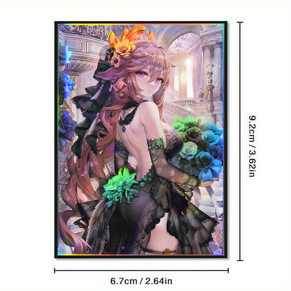 60pcs Holographic Anime Standard Card Sleeves for MTG, Board Game Trading Cards