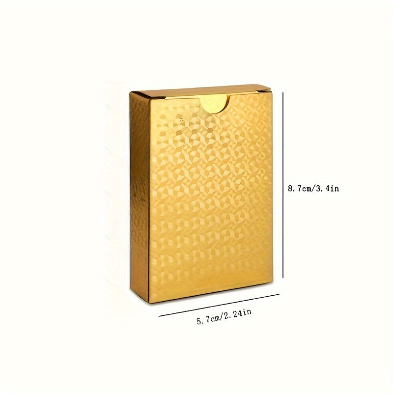 Premium Golden Waterproof Playing Cards - Ideal for Poker, Parties & Games | Perfect Gift for Halloween, Thanksgiving, Christmas, 1pc