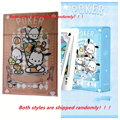 Sanrio Hellokitty Kuromi Cinnamoroll My Melody Playing Cards Poker 54-card Rich Patterns 4 Cute Styles Optional With Box Ideal For Party Games Festivals Attractive Lovers Gift