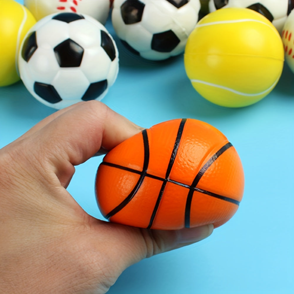 12pcs WEIFF Mini Sports Balls - Vibrant Basketball, Baseball, Soccer & Tennis Stress Balls for Youngsters | Ideal for Party Favors & Decorations, Ball Toys