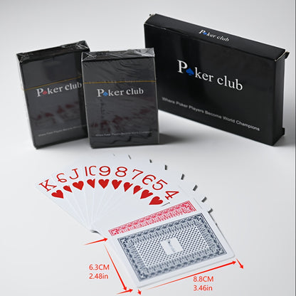 2 Pairs of 100% PVC Plastic Playing Cards, Durable and Stain-Resistant, Giant Index Playing Cards, Wide Cards 2.48*3.46inch, Family and Colleague Party Board Game Cards