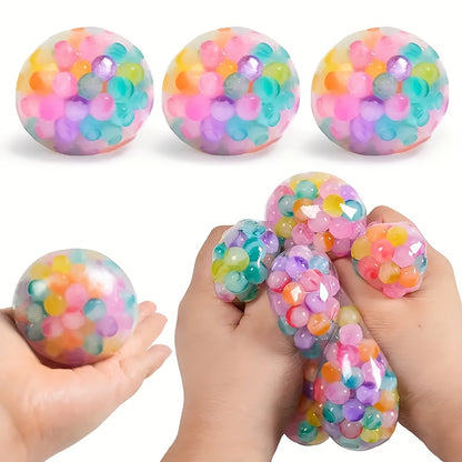 Other - Novelty Toy Rainbow Water Drop Grape Squeeze Ball - Party Relaxation Toy, Perfect Gift for Christmas and Halloween, Suitable for Winter and New Year