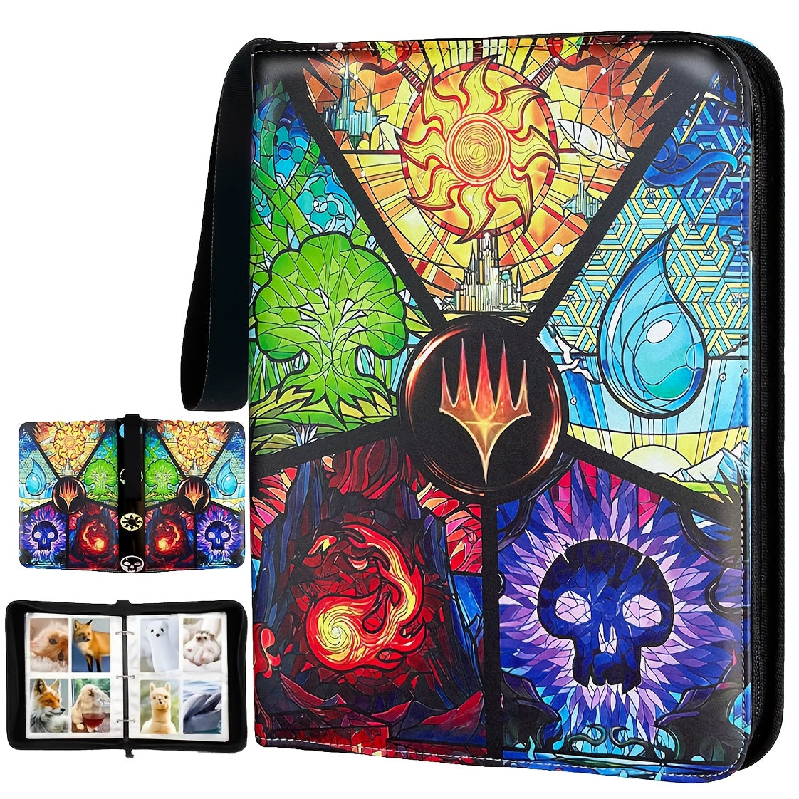 Collectible Card Sleeves, 9 Pocket Premium 900 Double-Sided PU Card Binder, a Card Album for Storing MTG, TCG, Sports Cards, And Game Cards.
