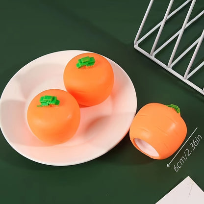 2pcs Carrot Squeeze Toys - Bunny Toy, Carrot Rabbit Squeeze Stress Ball, Party Gift, Halloween Goodie Bag Stuffing, Birthday, Christmas Gift