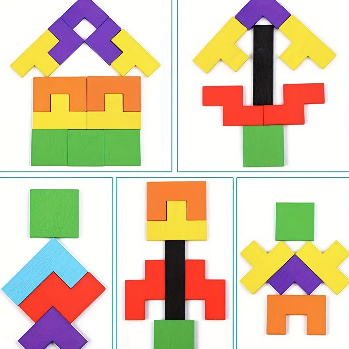 Brighten Up Your Day with Wooden Building Blocks Jigsaw Puzzle Fun Toys