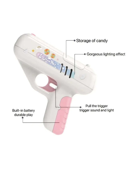 Candy Gun, Electronic Music Creative Toy, Creative Gift For Boyfriend/Girlfriend, Easter Gift Candy Not Included Pink