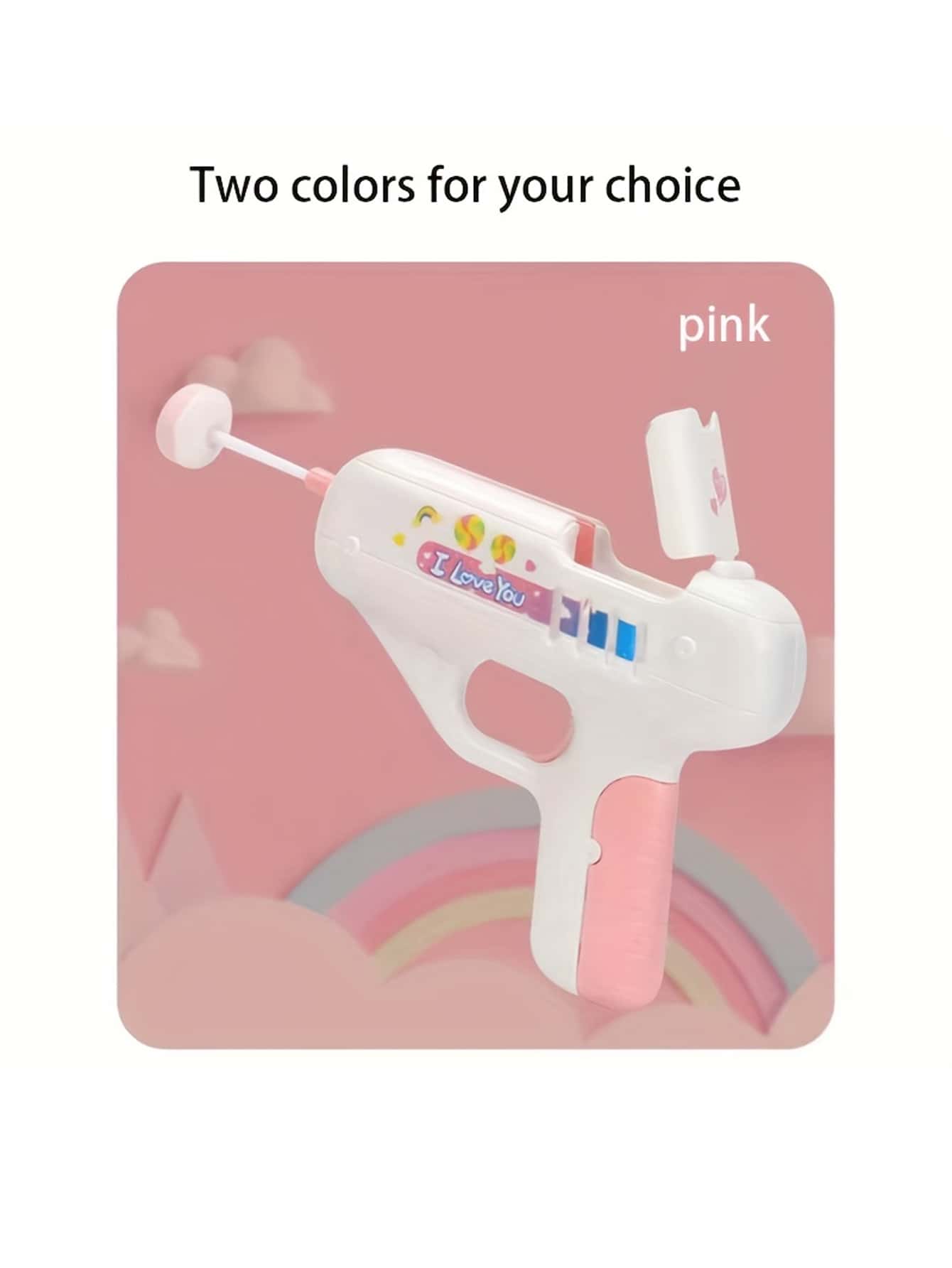 Candy Gun, Electronic Music Creative Toy, Creative Gift For Boyfriend/Girlfriend, Easter Gift Candy Not Included Pink