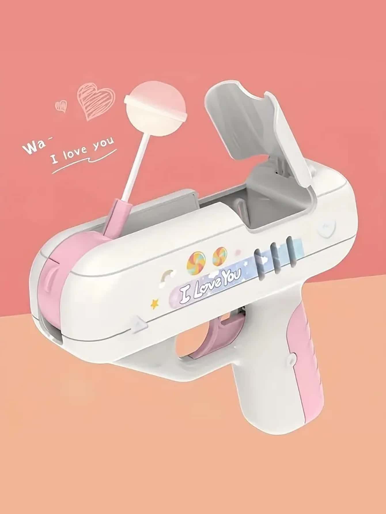 Candy Gun, Electronic Music Creative Toy, Creative Gift For Boyfriend/Girlfriend, Easter Gift Candy Not Included Pink