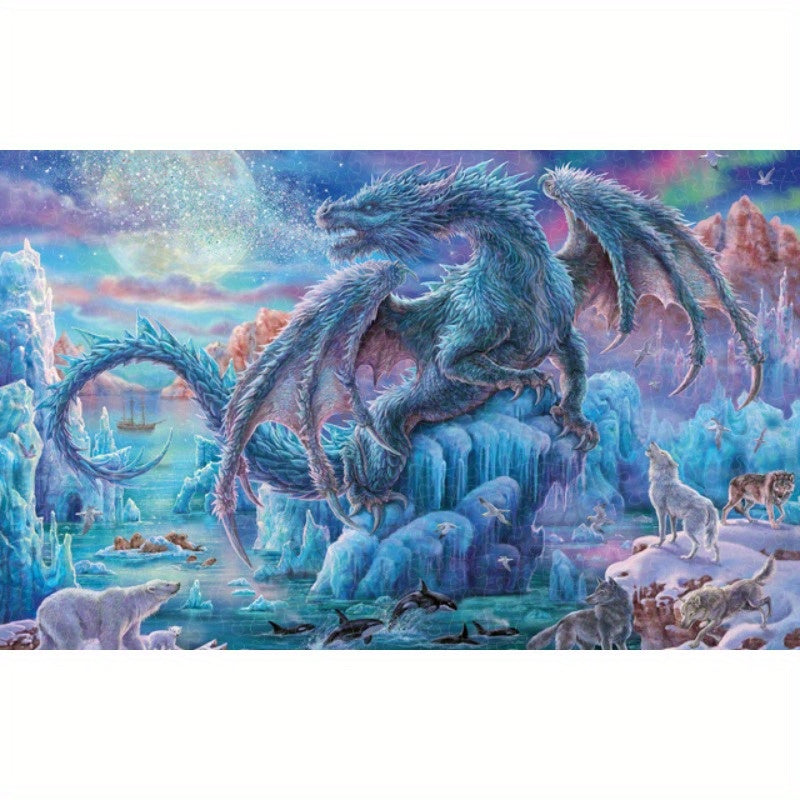 2000pcs Premium Paper Giant Dragon Jigsaw Puzzle - Educational & Fun Indoor Game for Home Decor, Perfect Gift for Holidays & Birthdays