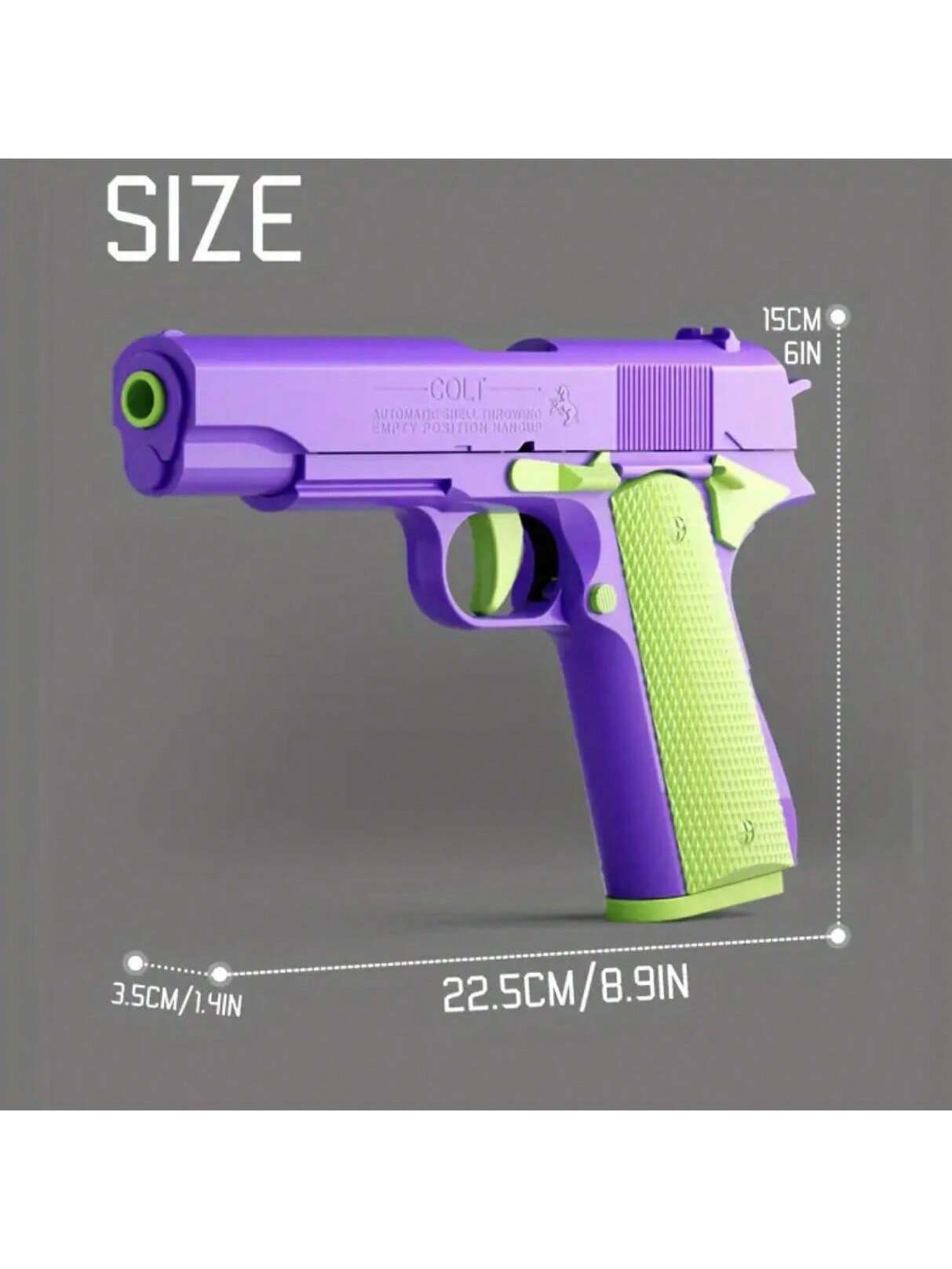 1pc Toy Gun With 10pcs/Set Bullets, Educational Model Toy Handgun, Shooting Game Simulation Shell Throwing Not Shooting, Christmas/Halloween/ For Kids Boys Girls Multicolor