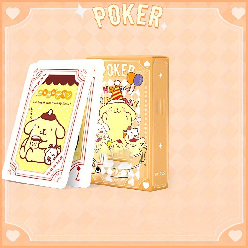 Sanrio Hellokitty Kuromi Cinnamoroll My Melody Playing Cards Poker 54-card Rich Patterns 4 Cute Styles Optional With Box Ideal For Party Games Festivals Attractive Lovers Gift