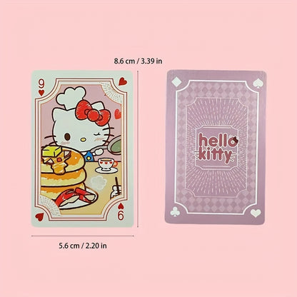Sanrio Hellokitty Kuromi Cinnamoroll My Melody Playing Cards Poker 54-card Rich Patterns 4 Cute Styles Optional With Box Ideal For Party Games Festivals Attractive Lovers Gift