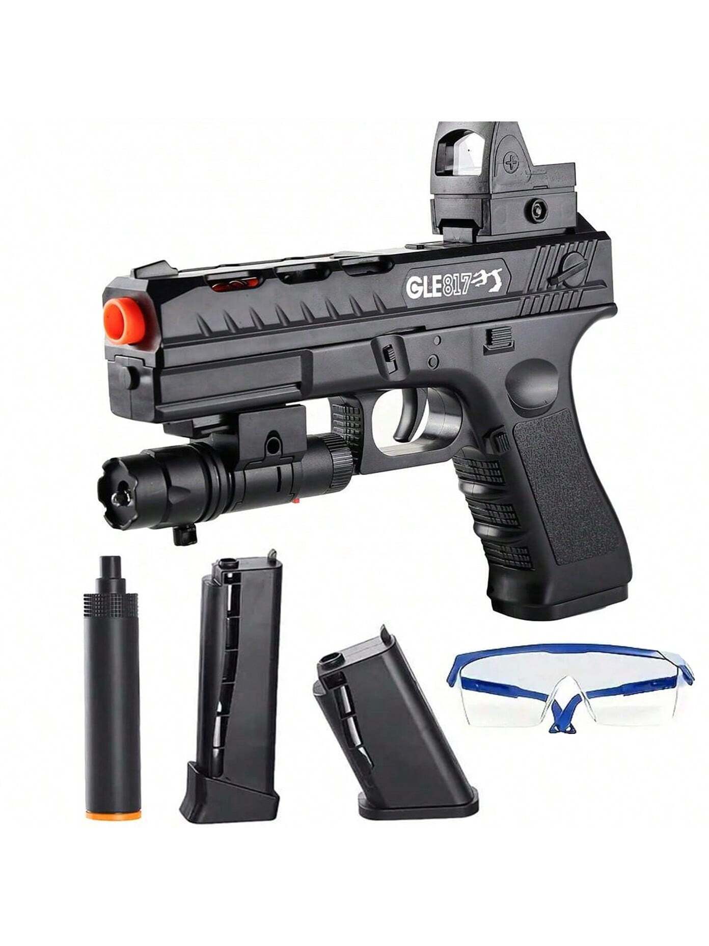 Gel Blaster Gun, Electric Ball Blaster Pistol, High Orbeez Gun Performance Cool Toy Gun, Rechargeable Splatter Ball Toys, Suitable For Outdoor Shooting Party Games, Holiday Gifts For Boys Black