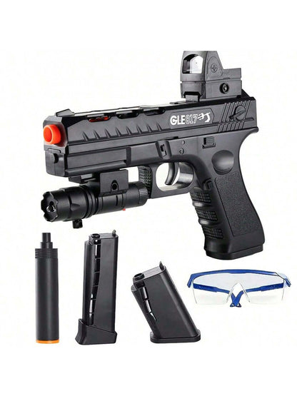 Gel Blaster Gun, Electric Ball Blaster Pistol, High Orbeez Gun Performance Cool Toy Gun, Rechargeable Splatter Ball Toys, Suitable For Outdoor Shooting Party Games, Holiday Gifts For Boys Black