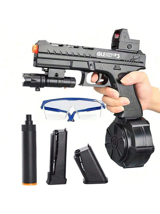 Gel Blaster Gun, Electric Ball Blaster Pistol, High Orbeez Gun Performance Cool Toy Gun, Rechargeable Splatter Ball Toys, Suitable For Outdoor Shooting Party Games, Holiday Gifts For Boys Black