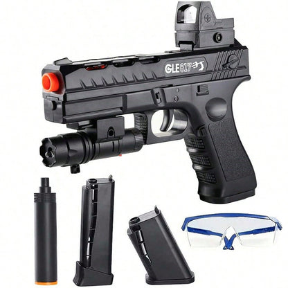 Gel Blaster Gun, Electric Ball Blaster Pistol, High Orbeez Gun Performance Cool Toy Gun, Rechargeable Splatter Ball Toys, Suitable For Outdoor Shooting Party Games, Holiday Gifts For Boys Black