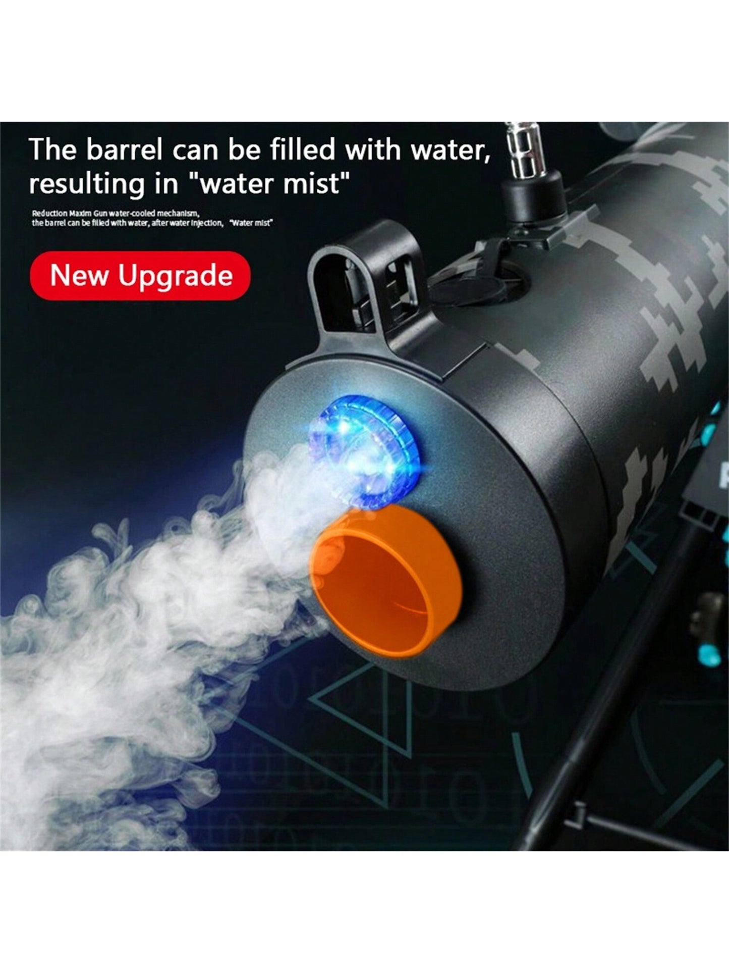 M1917 Heavy Machine Gun, Manual/Automatic Model Toy Gun With Large Capacity Drum Magazine, 100+ Feet Shooting Range - Great For Outdoor Games And Shooting Toys, Birthday Gifts, Christmas Gifts, Soft Bullet Guns graffiti