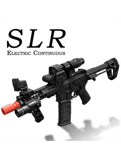SLR Electric Gel Ball Gun 7.4v High-Speed Continuous Shooting Upgraded Version Highly Assembled Toys, Manual/Automatic Continuous Shooting Dual Mode And Linkage Effect Does Not Include Bullets,Children's Gifts, Holiday Gifts,Outdoor Activity Toys. Black
