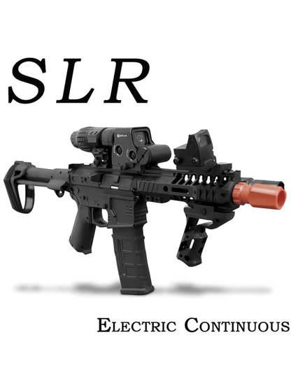 SLR Electric Gel Ball Gun 7.4v High-Speed Continuous Shooting Upgraded Version Highly Assembled Toys, Manual/Automatic Continuous Shooting Dual Mode And Linkage Effect Does Not Include Bullets,Children's Gifts, Holiday Gifts,Outdoor Activity Toys. Black