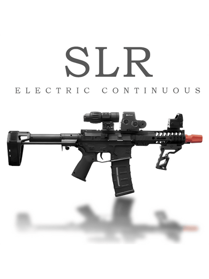 SLR Electric Gel Ball Gun 7.4v High-Speed Continuous Shooting Upgraded Version Highly Assembled Toys, Manual/Automatic Continuous Shooting Dual Mode And Linkage Effect Does Not Include Bullets,Children's Gifts, Holiday Gifts,Outdoor Activity Toys. Black