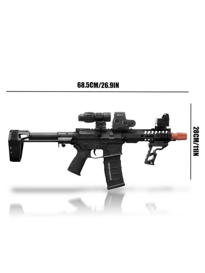 SLR Electric Gel Ball Gun 7.4v High-Speed Continuous Shooting Upgraded Version Highly Assembled Toys, Manual/Automatic Continuous Shooting Dual Mode And Linkage Effect Does Not Include Bullets,Children's Gifts, Holiday Gifts,Outdoor Activity Toys. Black