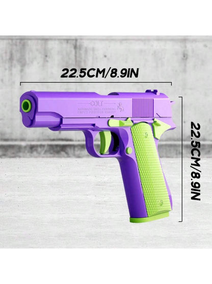 1911 Gun 1 Handgun +9 Science And Education Model Toys Pistol Shooting Games Simulated Shell Throwing Handgun Model This Product Can't Fire Bullets, It Has A Collector's Value Purple