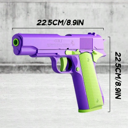 1911 Gun 1 Handgun +9 Science And Education Model Toys Pistol Shooting Games Simulated Shell Throwing Handgun Model This Product Can't Fire Bullets, It Has A Collector's Value Purple