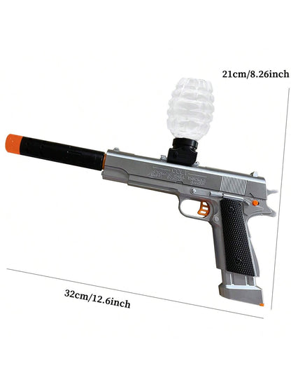 Electric Blaster Gun Toys,  Automatic Outdoor Toys For Team Activities, Perfect Outdoor Toy Gift For Birthday Christmas Gift Silver