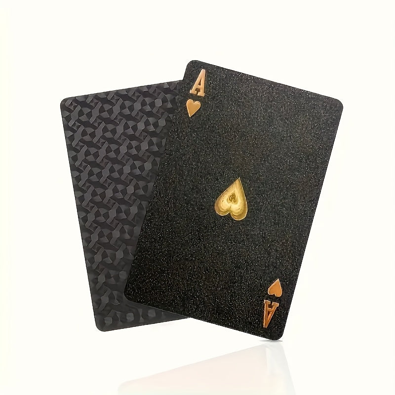 1 set of waterproof and flexible black poker card holders - durable plastic tabletop gaming card holders, high marking polymer, suitable for parties, family entertainment, and holiday gifts