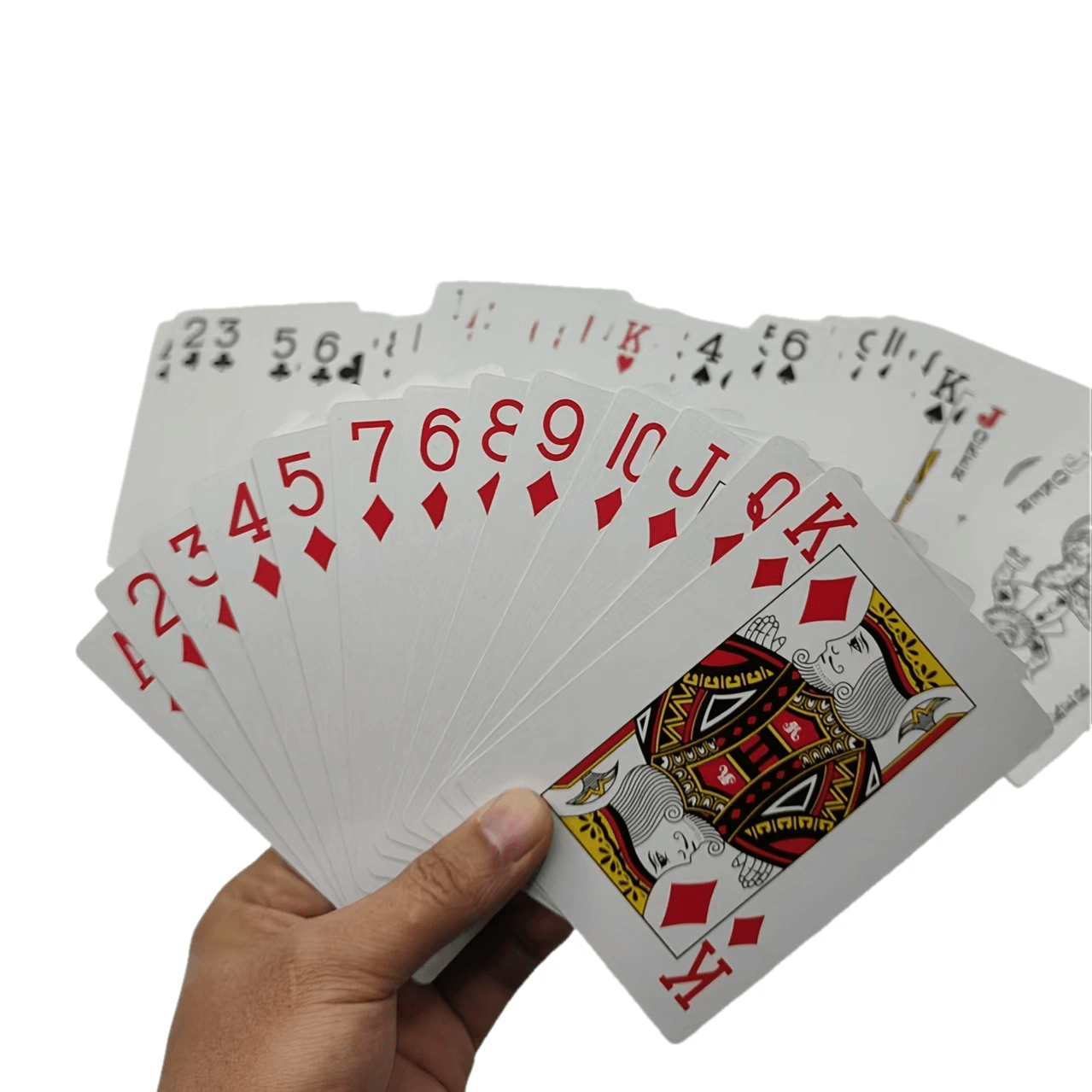 Jumbo Playing Cards for Indoor & Outdoor Fun - Durable Cardstock, Giant Size for Party Games & Holiday Entertainment, with Red & Black Design, Party Game Supplies|Traditional Playing Cards|Bold Suit Markings, Playing Cards Deck