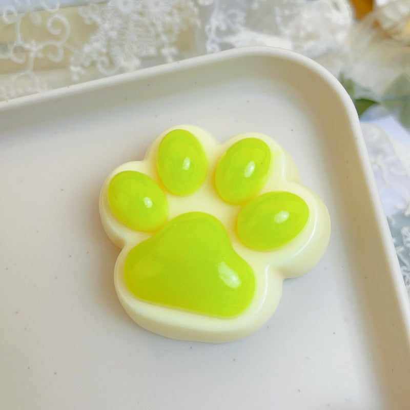 Cute Cat Paw Soft Toy, TPU Slow Rebound Desktop Decompression Toy, Squeezed Toy for Office And Home, Students And Adults, Mixed Colors, Fun Novelty Funny Toys, Valentine'S Day Gifts