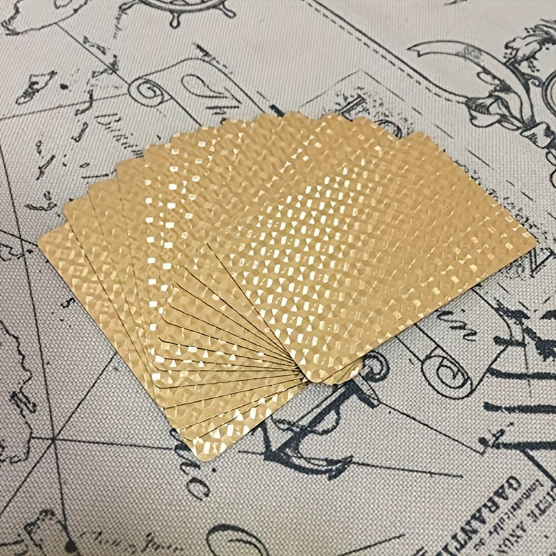 Premium Golden Waterproof Playing Cards - Ideal for Poker, Parties & Games | Perfect Gift for Halloween, Thanksgiving, Christmas, 1pc