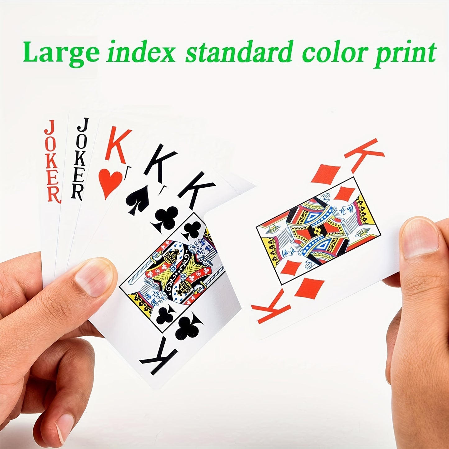 2 Decks of 100% Waterproof Plastic Playing Cards - Large Print Poker Cards for Endless Fun! Halloween Christmas Gift