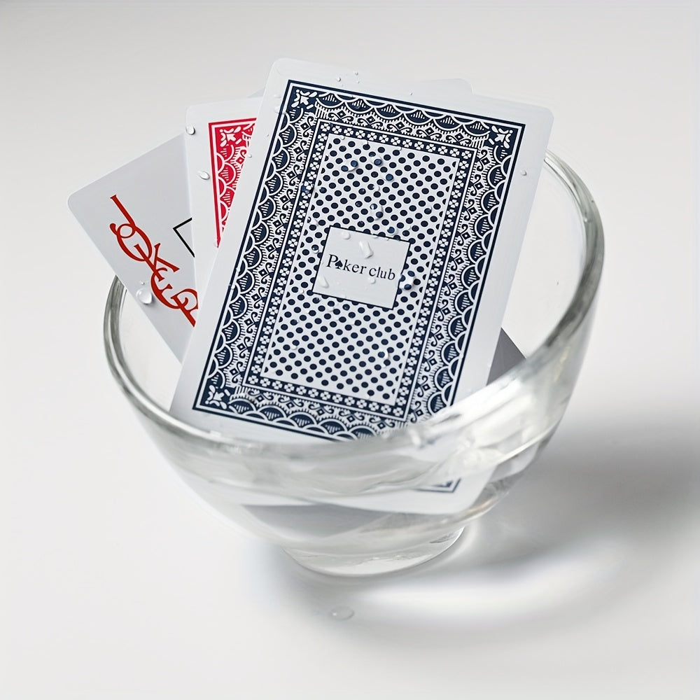 2 Pairs of 100% PVC Plastic Playing Cards, Durable and Stain-Resistant, Giant Index Playing Cards, Wide Cards 2.48*3.46inch, Family and Colleague Party Board Game Cards