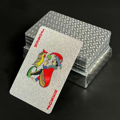 Luxury Golden Foil Playing Cards - Waterproof PVC, Durable Plastic Poker Deck with Elegant Joker Design, Perfect for Home Entertainment & Game Nights