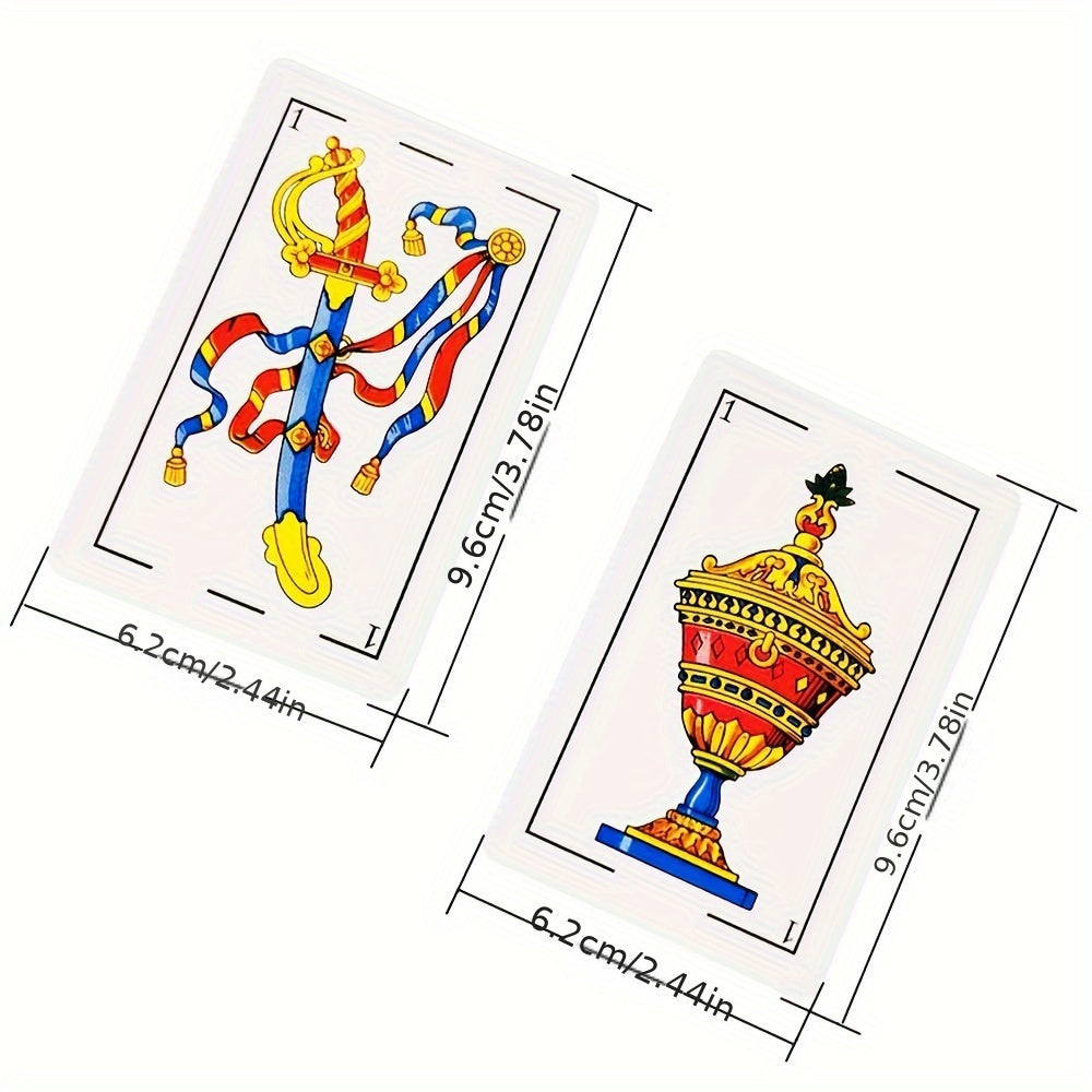 Authentic Spanish Playing Cards - Classic Baraja De Navidad Design, Paper Material, Ideal for Christmas, Puerto Rican & Mexican Styles
