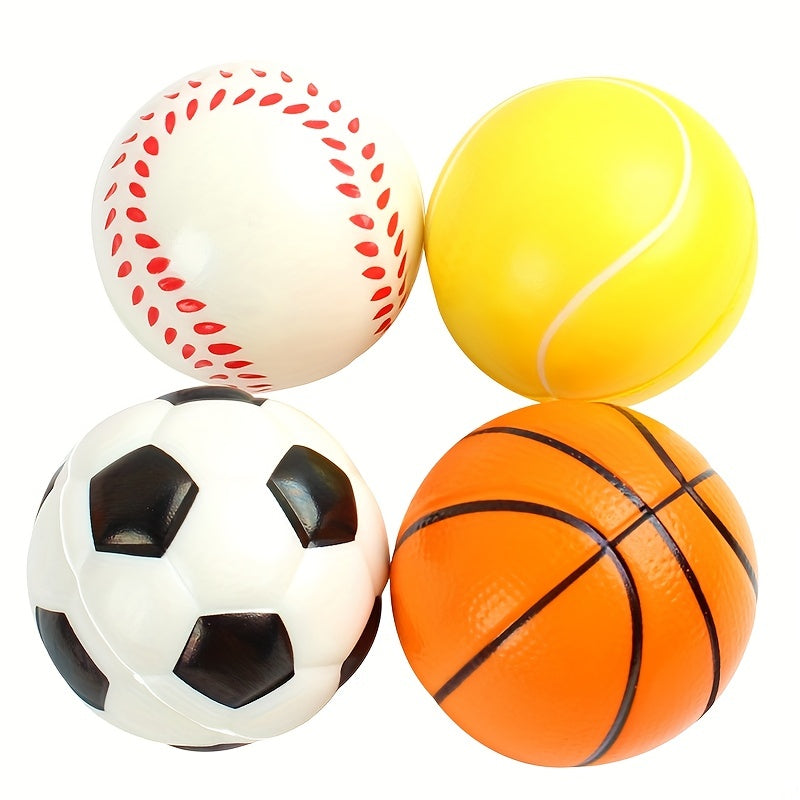 12pcs WEIFF Mini Sports Balls - Vibrant Basketball, Baseball, Soccer & Tennis Stress Balls for Youngsters | Ideal for Party Favors & Decorations, Ball Toys