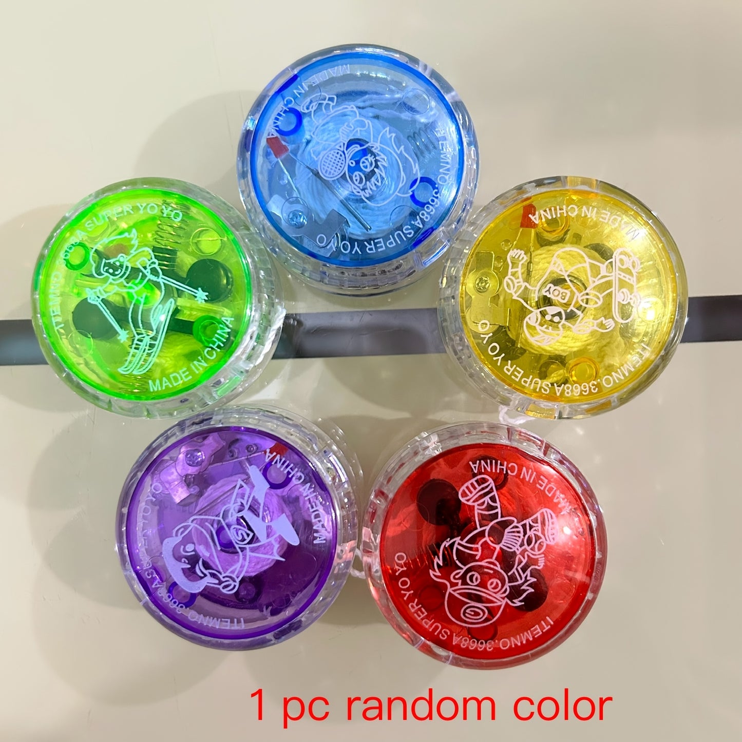 LED luminous yo yo Youngsters's toy, the perfect gift for Youngsters, Halloween, Easter, Thanksgiving, Christmas, birthdays, New Year and other holiday party gifts, with random colors