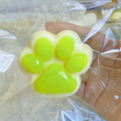 Cute Cat Paw Soft Toy, TPU Slow Rebound Desktop Decompression Toy, Squeezed Toy for Office And Home, Students And Adults, Mixed Colors, Fun Novelty Funny Toys, Valentine'S Day Gifts