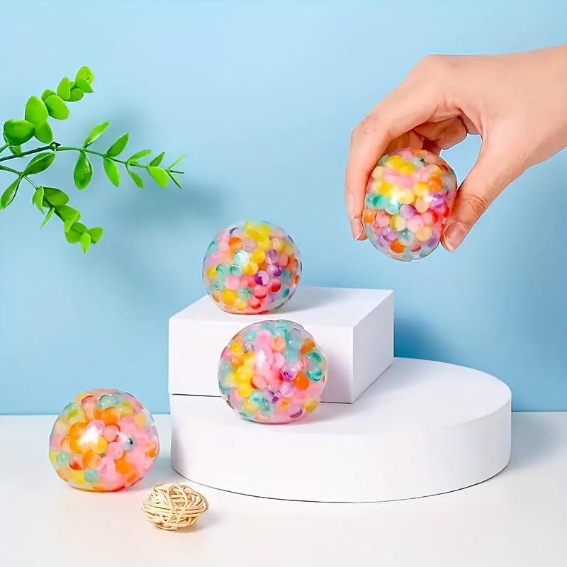 Other - Novelty Toy Rainbow Water Drop Grape Squeeze Ball - Party Relaxation Toy, Perfect Gift for Christmas and Halloween, Suitable for Winter and New Year