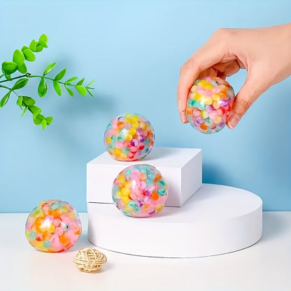 Other - Novelty Toy Rainbow Water Drop Grape Squeeze Ball - Party Relaxation Toy, Perfect Gift for Christmas and Halloween, Suitable for Winter and New Year