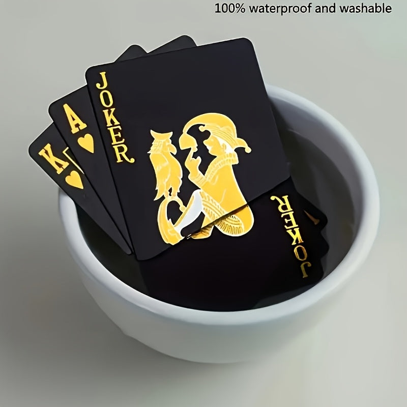 1 set of waterproof and flexible black poker card holders - durable plastic tabletop gaming card holders, high marking polymer, suitable for parties, family entertainment, and holiday gifts