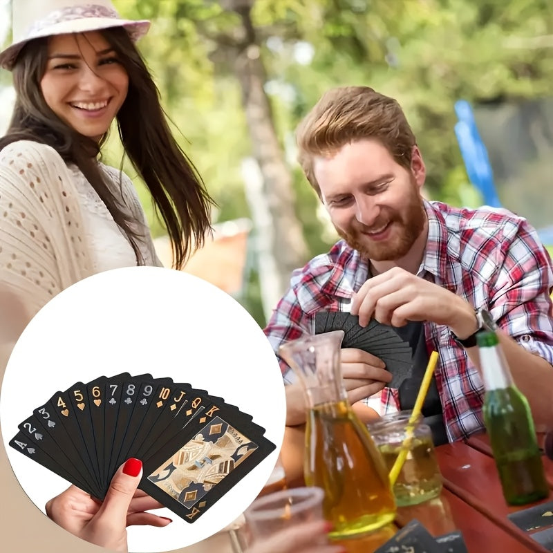 1 set of waterproof and flexible black poker card holders - durable plastic tabletop gaming card holders, high marking polymer, suitable for parties, family entertainment, and holiday gifts